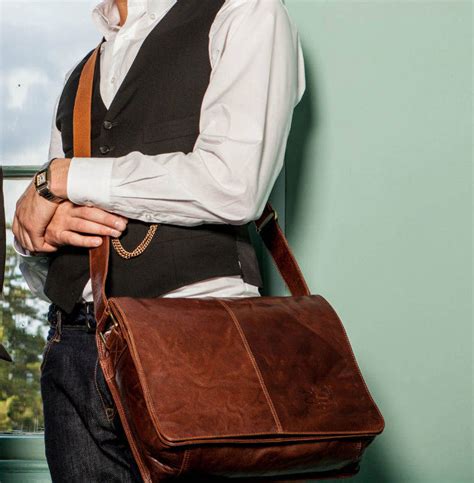 luxury leather messenger bags